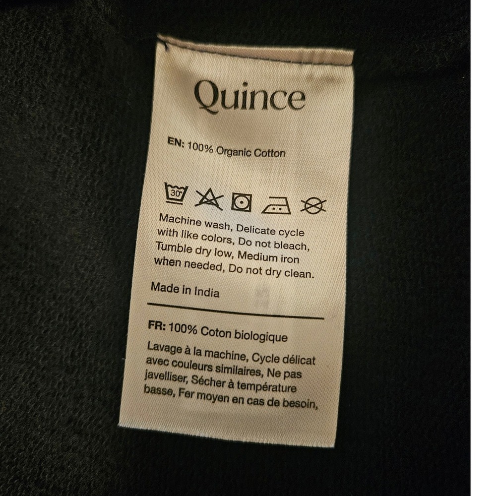 Quince Organic French Terry Crew Sweatshirt Deep Navy Medium - Picture 7 of 7